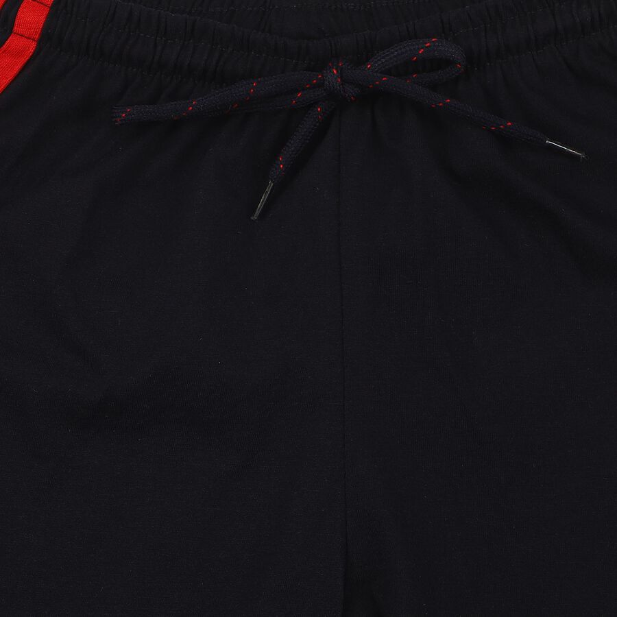 Boys Navy Blue Regular Fit Casual Bermuda Shorts, Navy Blue, large