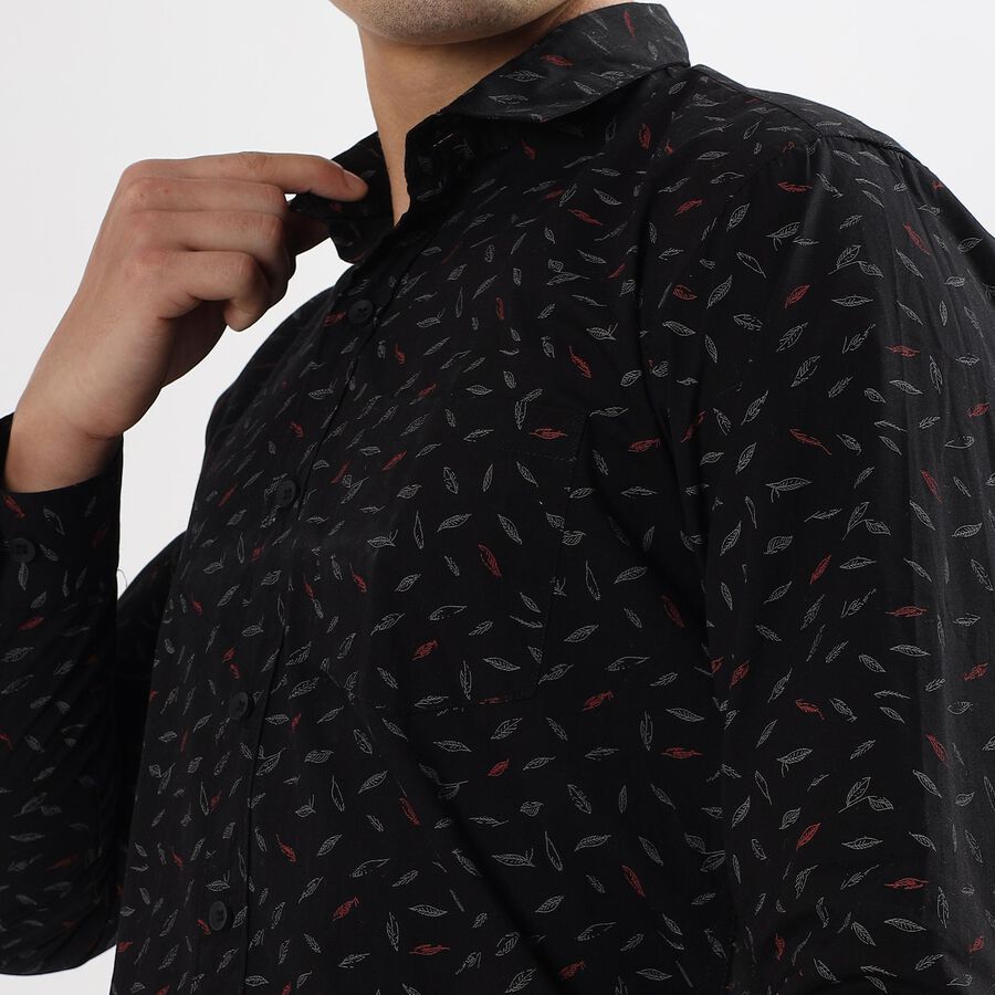 Men's 100% Cotton Casual Shirt , काला, large image number null