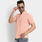 Solid Henley T-Shirt, Peach, small image number null