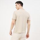 Men's Brown 100% Cotton Polo Collar Preppy T-Shirt, Brown, small