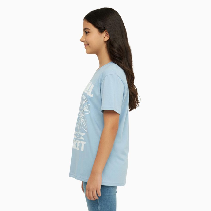 Girls' T-Shirt, हल्का नीला, large image number null