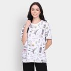 Ladies' 100% Cotton Round Neck T-Shirt, सफ़ेद, small
