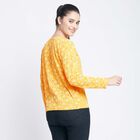 Printed Round Neck Top, Yellow, small image number null