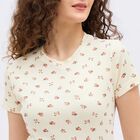 Ladies' Round Neck T-Shirt , Off White, small image number null