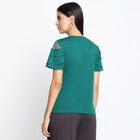 Soild Round Neck T-Shirt, Dark Green, small image number null