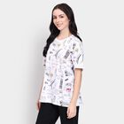 Ladies' 100% Cotton Round Neck T-Shirt, सफ़ेद, small