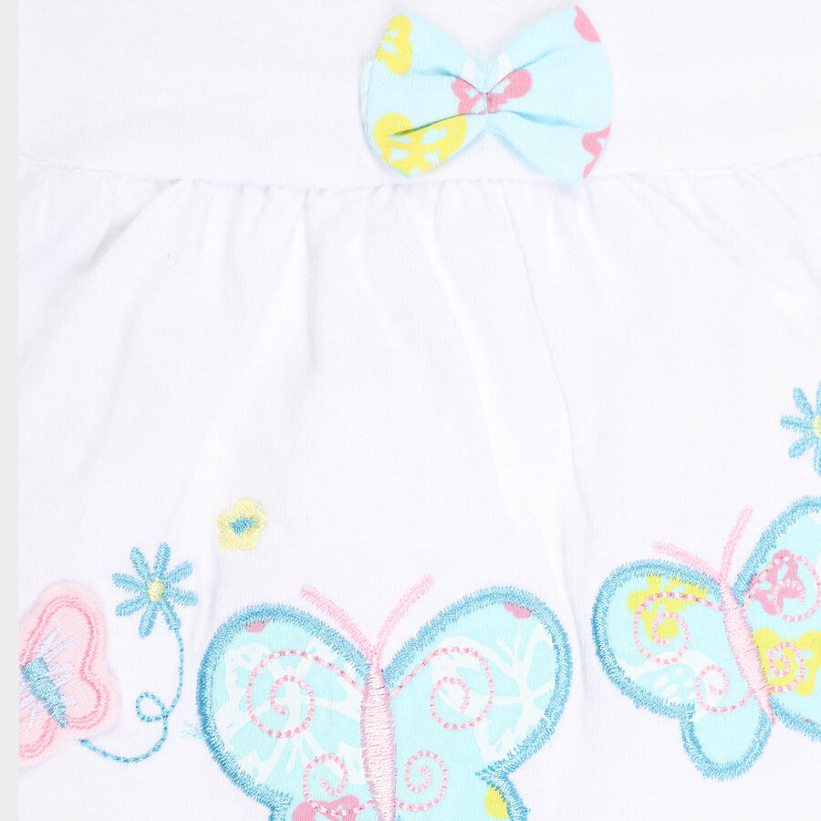 Infants Cotton Round Neck Hipster Set, Aqua, large image number null