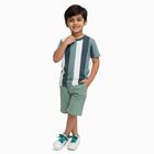 Boys Bright Royal Blue Round Neck Casual Half Sleeve T-Shirt, टील ब्लू, small