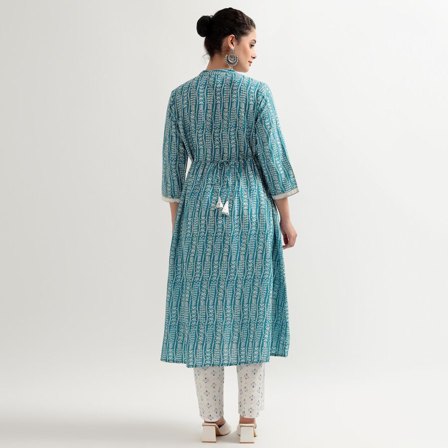 Ladies' Kurta Pyjama Set, Mid Blue, large image number null