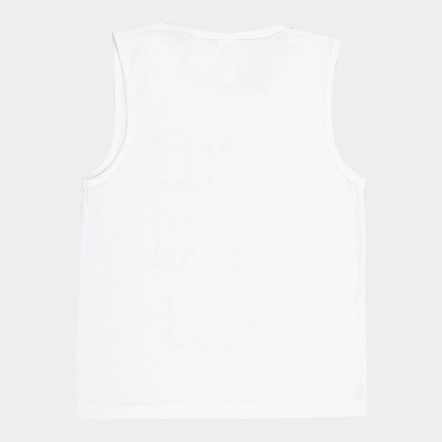 Boys Cotton T-Shirt, White, large image number null