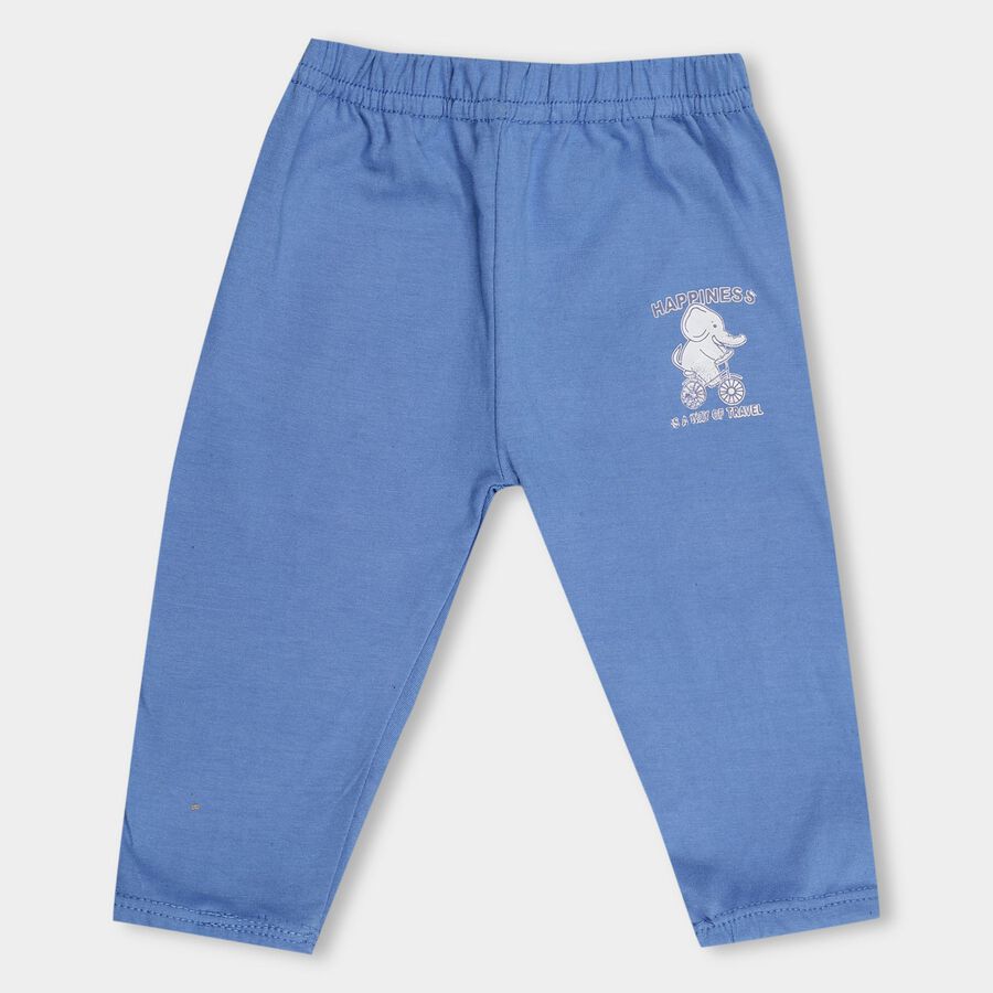 Infants' 100% Cotton Elasticated Pyjama , Mid Blue, large image number null