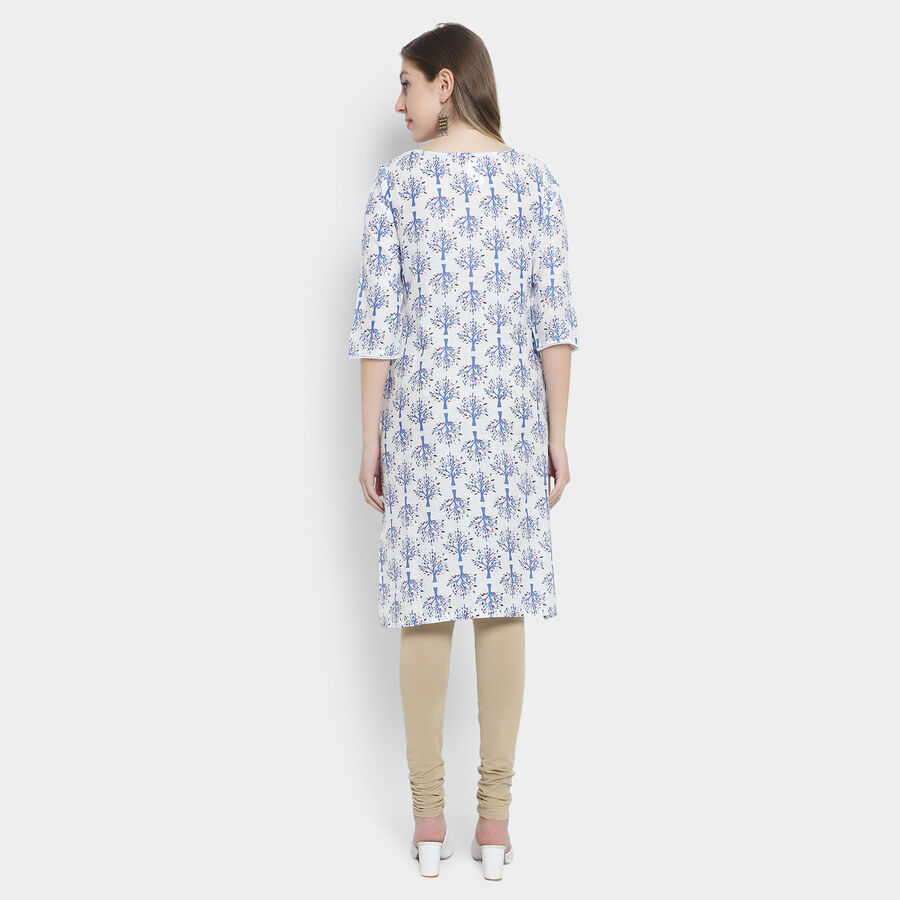 Women Cotton Kurta, ऑफ व्हाइट, large image number null
