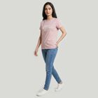 Women's Lilac Round Neck Regular T-Shirt, लाइलेक, small