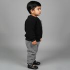 Infants' Dark Grey Round Neck Solid Baba Suit, Dark Grey, small image number null