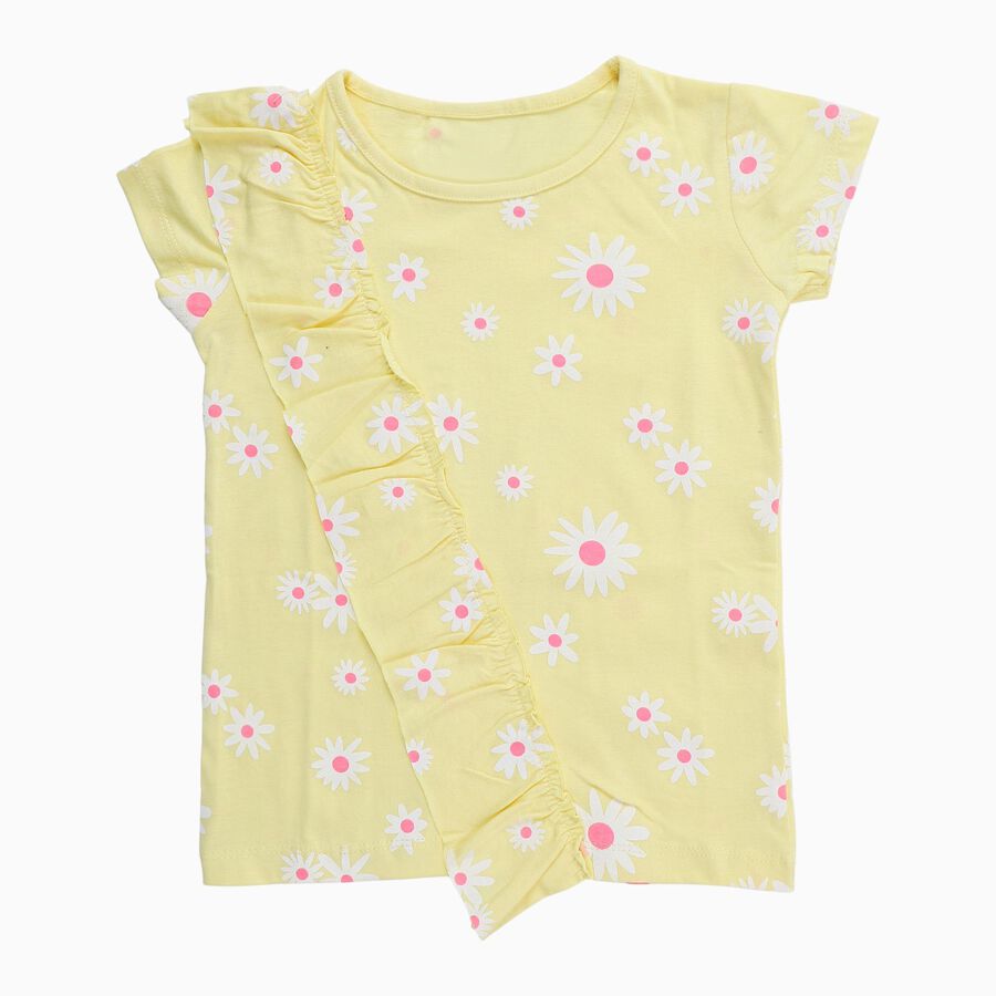 Girls' T-Shirt, पीला, large image number null
