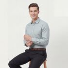 Men's Light Green Classic Formal Shirt, हल्का हरा, small