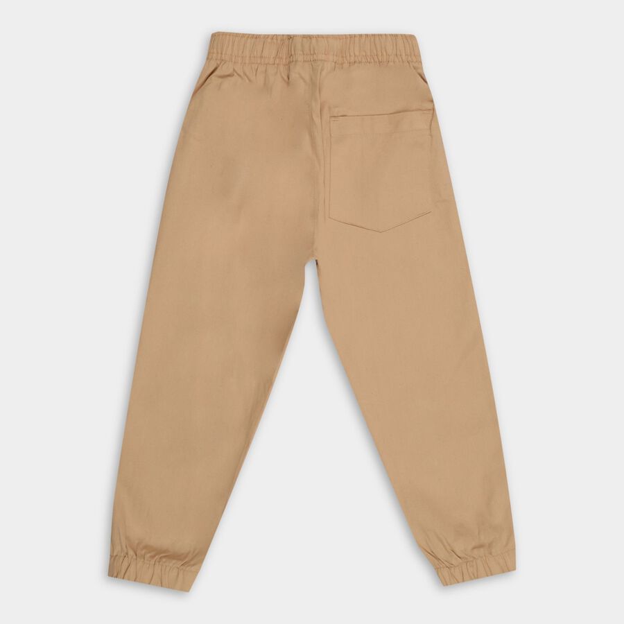 Boys' 100% Cotton Trousers, खाकी, large image number null