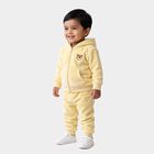 Infants' Yellow Hooded Bear Patch Baba Suit, Yellow, small