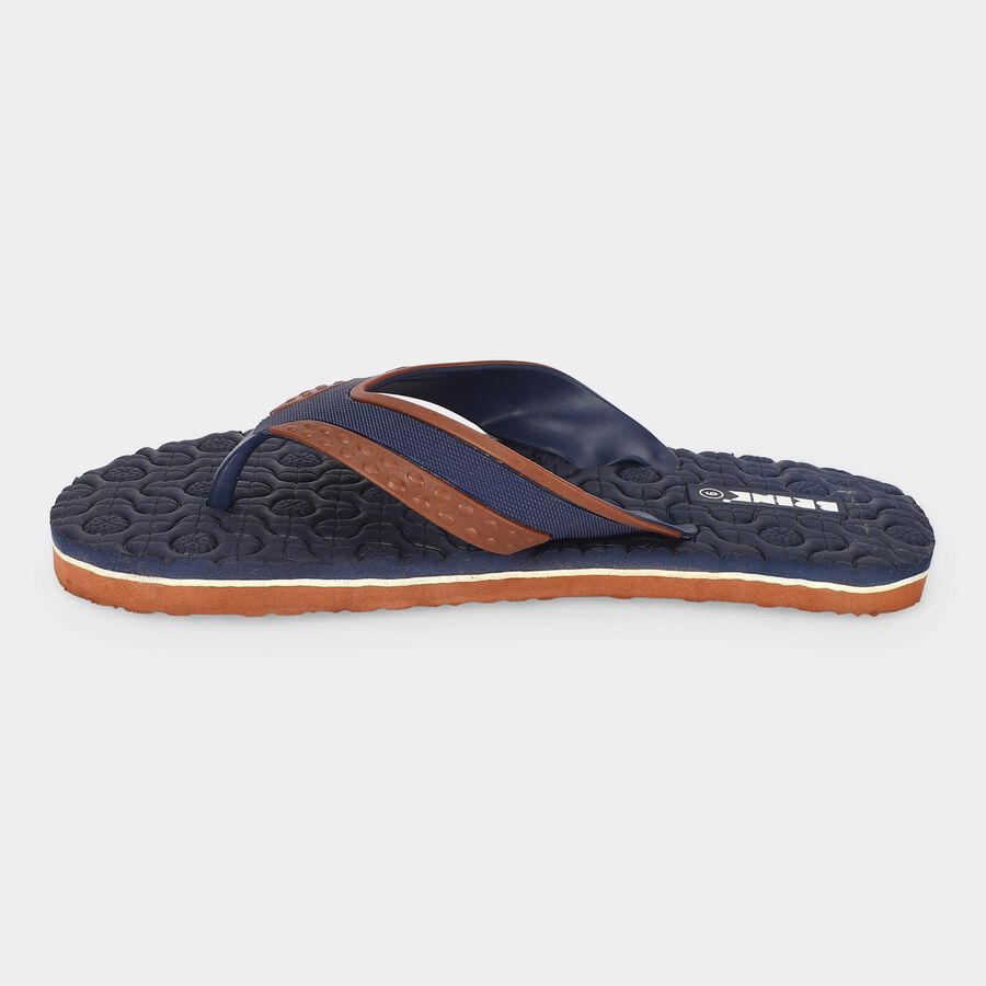 Men's Navy Blue Flip-Flops Slippers, Navy Blue, large