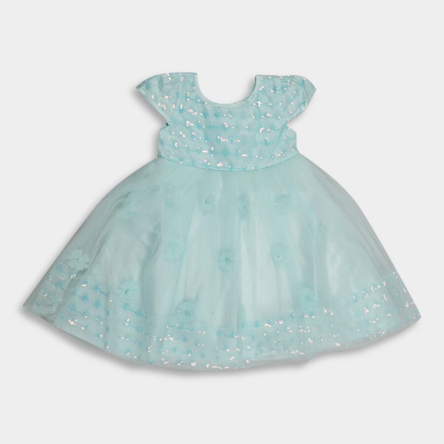 Girls' Frock , Light Green, large image number null