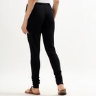 Ladies' Jet Black Skinny Fit Full-Length Churidar, Black, small image number null