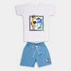 Boys' 100% Cotton Knit Baba Suit, सफ़ेद, small image number null