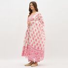 Women's Light Pink Cotton Floral Printed Ethnic Set, Light Pink, small image number null