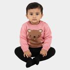Infants Light Pink Crew Neck Casual Pullover, हल्का गुलाबी, small image number null