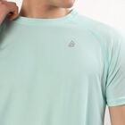 Men's Light Aqua Crew Neck Athleisure T-Shirt, Aqua, small