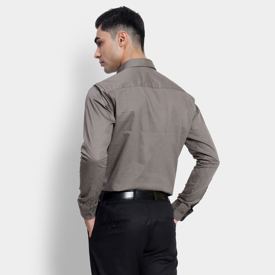 Men's 100% Cotton Formal Shirt, Dark Grey, large image number null