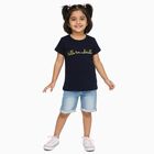 Girls' T-Shirt, नेवी ब्लू, small image number null