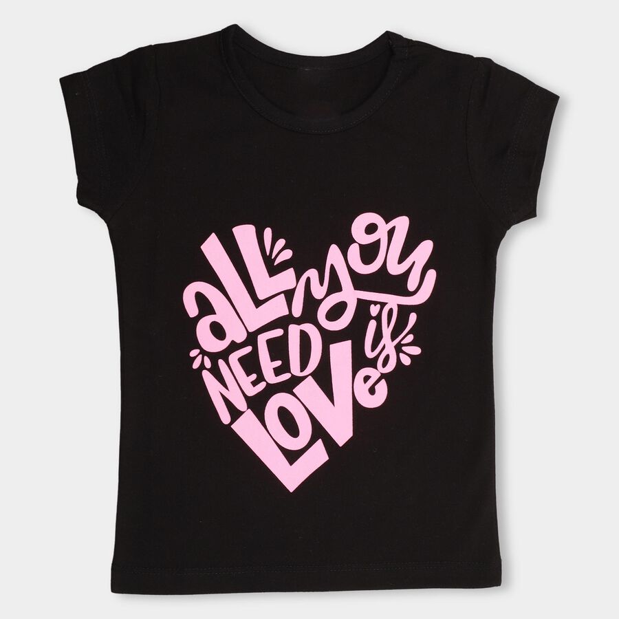 Girls' T-Shirt , Black, large image number null