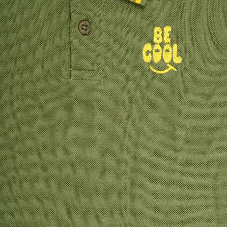 Boys' Half Sleeves T-Shirt, ओलिव, large image number null