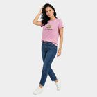 Women's Lilac Round Neck Regular T-Shirt, Lilac, small