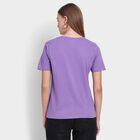 Ladies' Round Neck T-Shirt , बैंगनी, small image number null