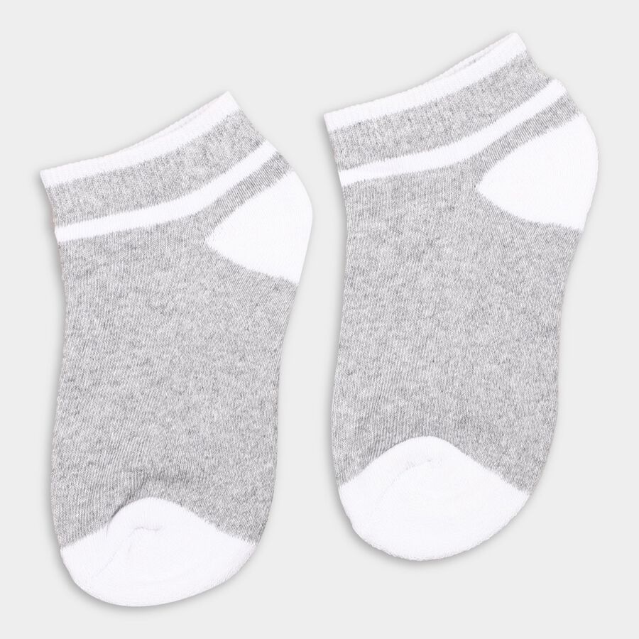 Boys' Socks (Pack of 2), Melange Light Grey, large image number null