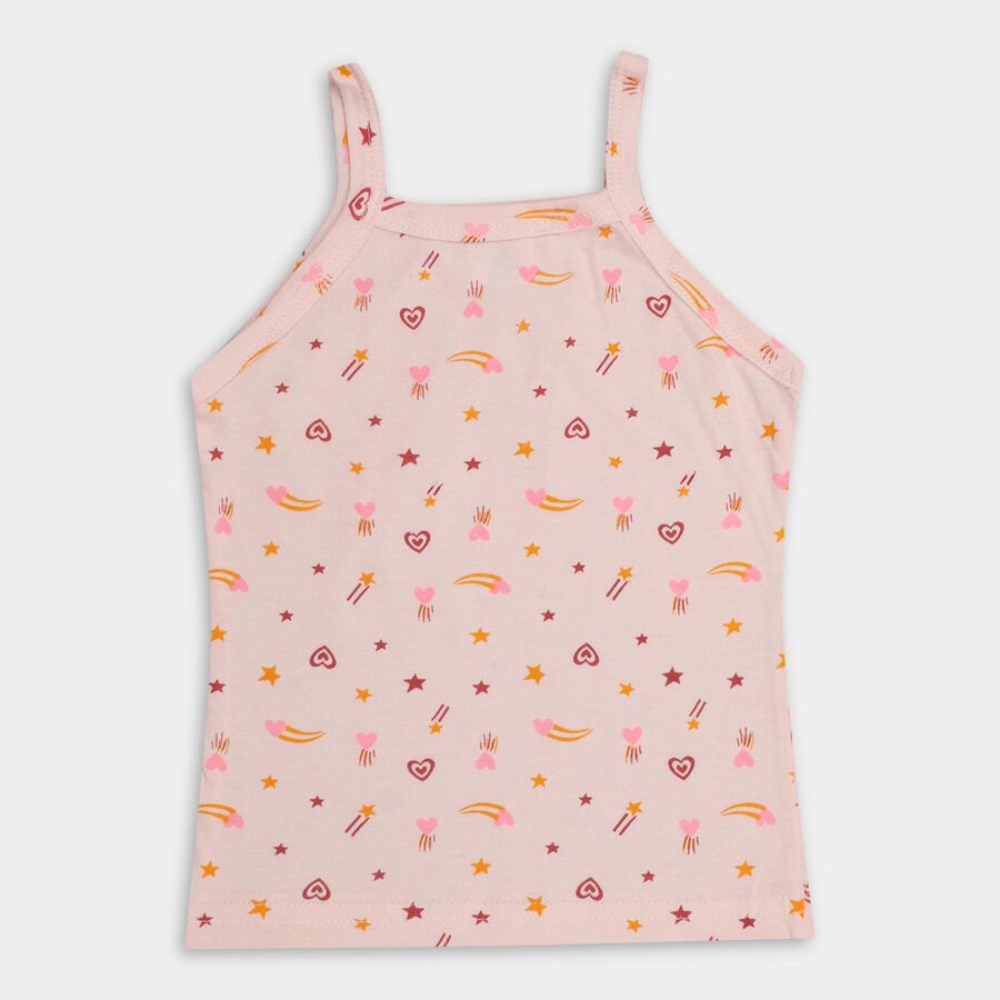 Girls' 100% Cotton Vest (Pack of 2), Pink, large image number null