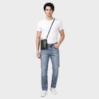 Men's Light Blue Slim Fit Washed Jeans, Light Blue, small