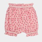Girls Pink Regular Fit Printed Bloomer Shorts, Light Pink, small
