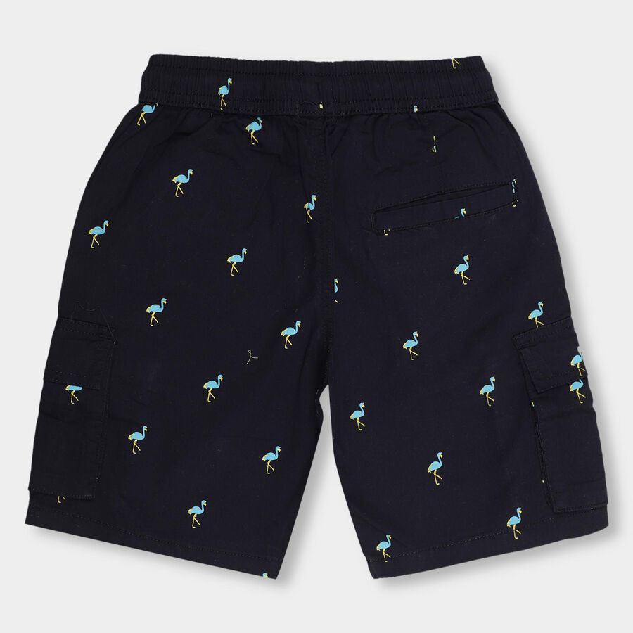 Boys' 100% Cotton Bermudas, नेवी ब्लू, large