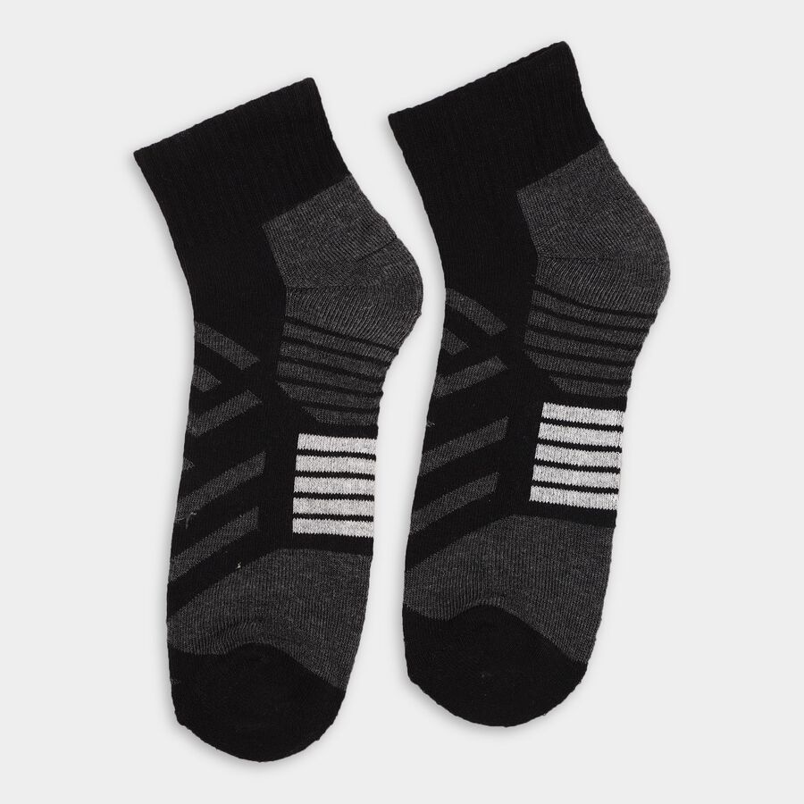 Men's Socks (Pack of 2), Black, large image number null