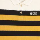 Boys Bright Mustard Yellow Polo Neck Casual T-Shirt, Yellow, small image number null