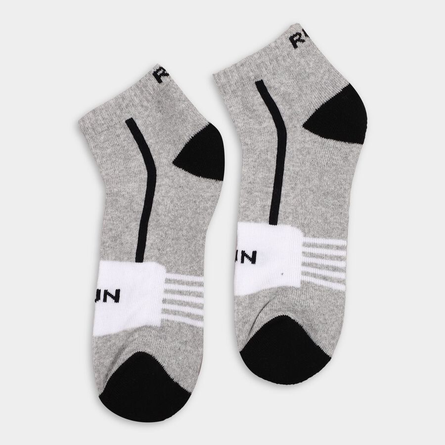 Men's Socks (Pack of 2), Melange Light Grey, large