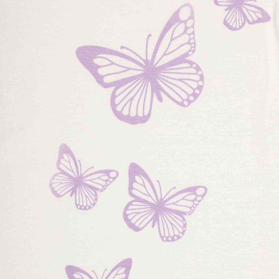 Girls Regular Round Neck Top, ऑफ व्हाइट, large image number null