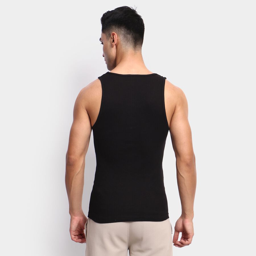Men's 100% Cotton Gym T-Shirt, काला, large image number null