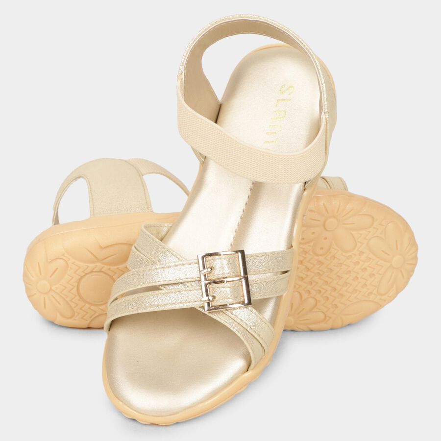 Girls' Sandal, Golden, large image number null