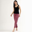 Women's Dusty Rose Floral Printed Relaxed Fit Pyjama, गुलाबी, small image number null