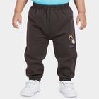 Infants' Dark Grey Jogger Fit Cartoon Printed Cotton Pyjama, Dark Grey, small