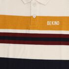 Boys' Off White Polo Neck Casual T-Shirt, Off White, small image number null