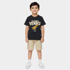 Boys Navy Blue Cotton Round Neck Regular Boys T-Shirt, Navy Blue, small
